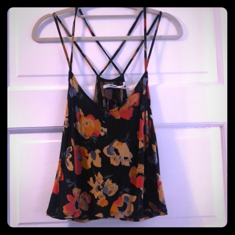 Kimchi Blue Floral Crop Tank Top